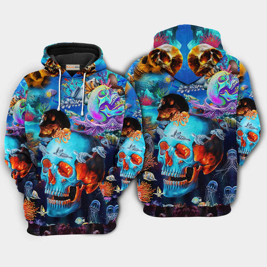 Skull Deep Ocean Hoodie For Nautical Inspired Streetwear Weekend Trips And Comfort