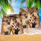 Skull Coffee Feel Alive Beach Shorts Pattern Detail For Seaside Leisure And Distinctive Seasonal Style