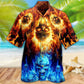 Flame Skull Hawaiian Shirt With Detailed Graphic For Vacation Parties Beach Outings And Relaxed Daily Wear