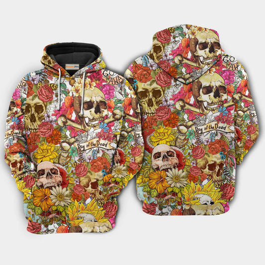 Floral Skull Day Dead Hoodie For Bold Streetwear Seasonal Events And Comfortable Layering