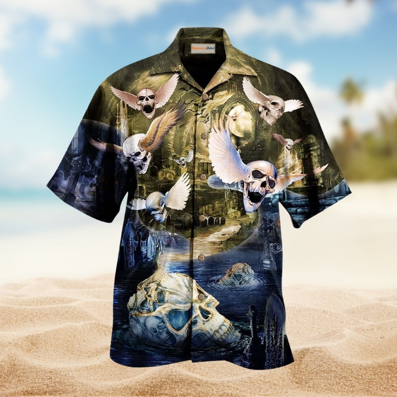 Windsurfing Weekend Humor Hawaiian Shirt Detailed Pattern View For Resort Wear