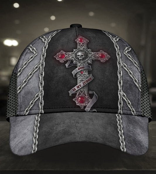 Skull Faith Is My Judge Classic Cap For Nature Lovers Travel And Casual Daily Styling
