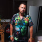 Green Skull Hawaiian Shirt With All Over Print For Resort Travel Summer Outings And Casual Gatherings