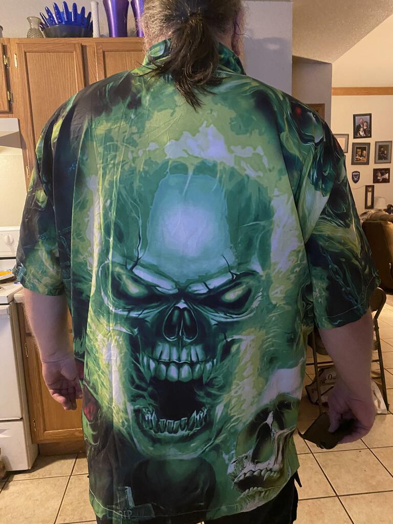 Green Skull Fear Man Hawaiian Shirt For Warm Weather Adventures And Everyday Comfort
