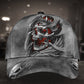 Skull Grey Pattern Classic Cap For Beach Vacations Outdoor Trips And Everyday Comfort