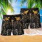 Skull Grim Reaper Dark Beach Shorts Print Detail For Dark Fantasy Summer Style