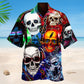 Skull Guitar Rock Hawaiian Shirt For Vacation Adventures Beach Events And Relaxed Warm Weather Style
