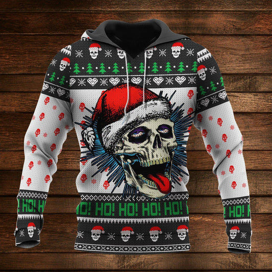 Happy Skull Christmas Hoodie For Holiday Gatherings Winter Travel And Seasonal Gifting