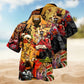 Vintage Skull Artwork Hawaiian Shirt For Resort Trips, Coastal Parties, And Warm Weather Style