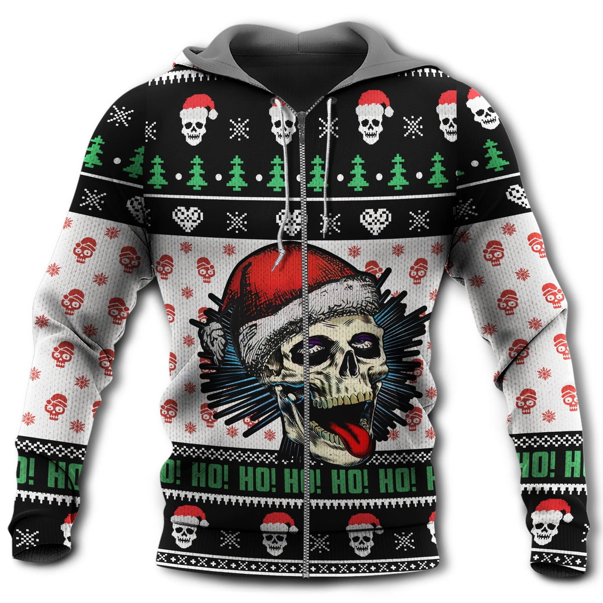 Skull Christmas Joy Hoodie For Winter Streetwear Christmas Travel And Seasonal Home Gatherings