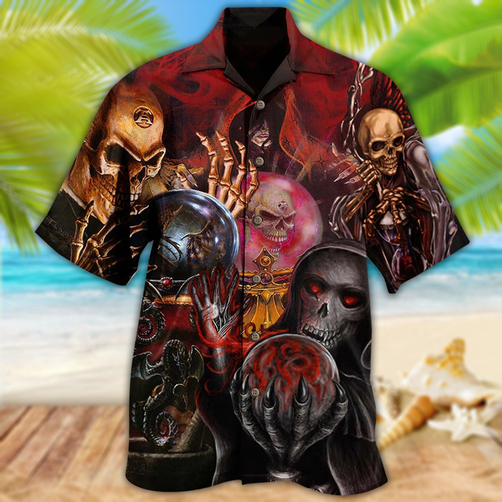 Skull Hawaiian Shirt With Detailed Graphic For Island Trips Summer Gatherings And Comfortable Daily Wear