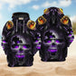 Purple Skull Hello Darkness Hoodie For Gothic Art Lovers Daily Wear And Weekend Adventures