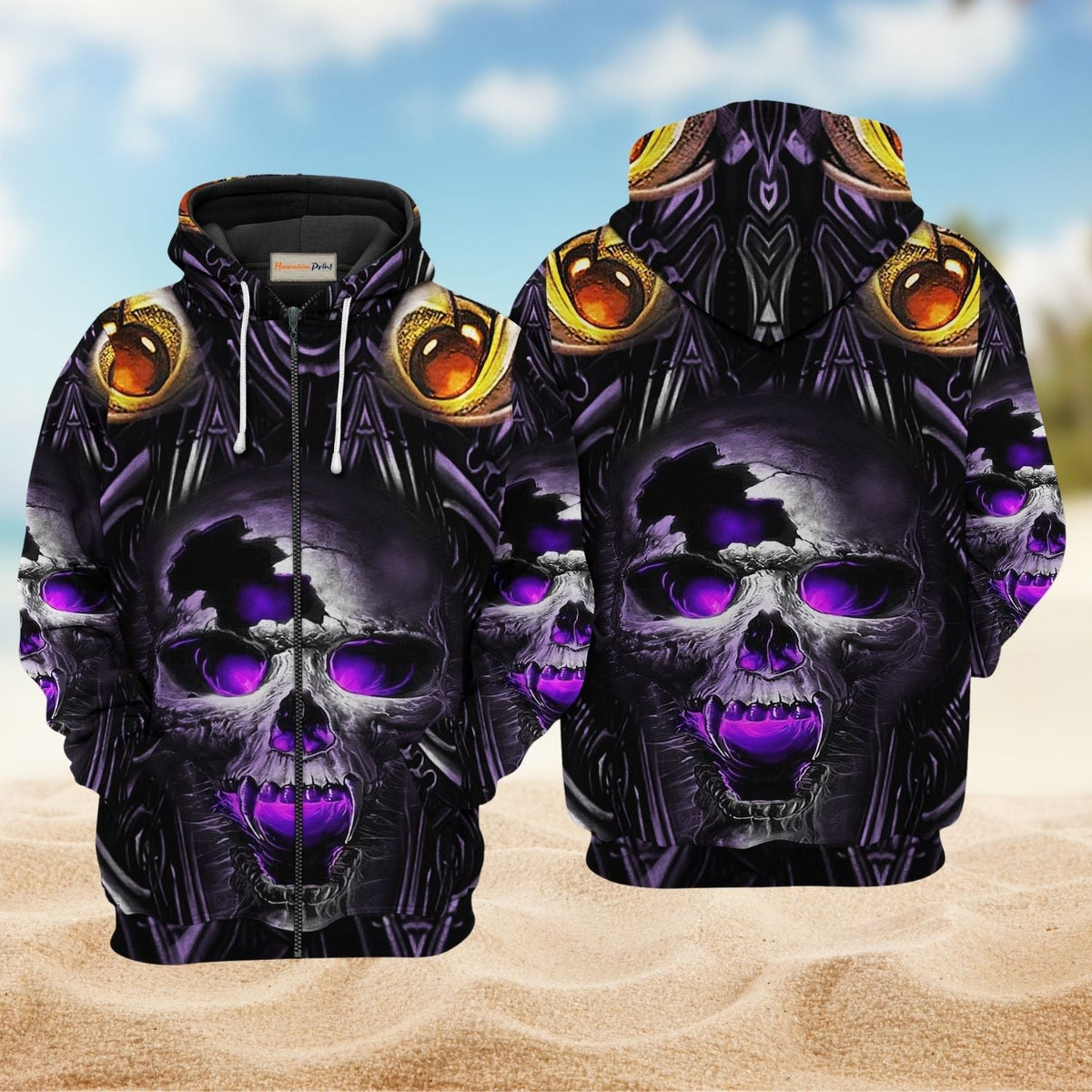 Purple Skull Hello Darkness Hoodie For Gothic Art Lovers Daily Wear And Weekend Adventures