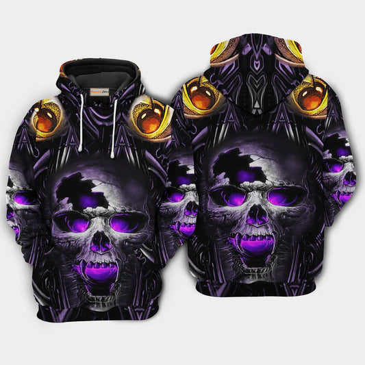 Skull Hello Darkness Hoodie For Dark Themed Outfits Outdoor Trips And Casual Comfort