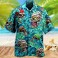 Tropical Skull Hawaiian Shirt With Detailed Graphic For Island Vacation Beach Days And Thoughtful Gifting
