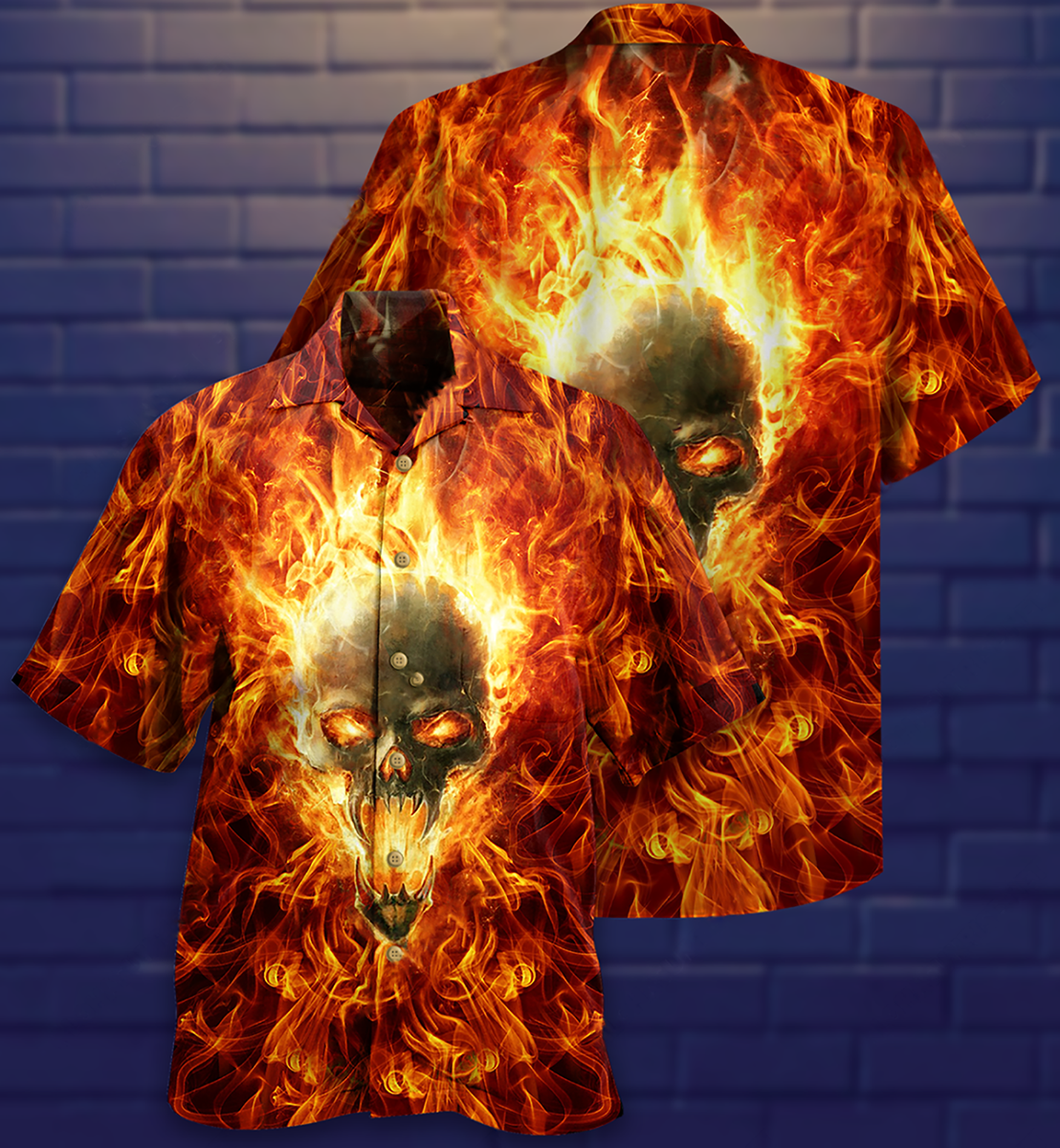 Dark Skull Hawaiian Shirt With All Over Print For Tropical Getaways Outdoor Fun And Everyday Wear