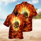 Gothic Dark Skull Hawaiian Shirt For Island Vacations, Casual Events, And Distinctive Seasonal Style