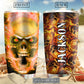 Skull Hot Fire Personalized 20 Oz Tumbler For Coffee Travel And Daily Drinks
