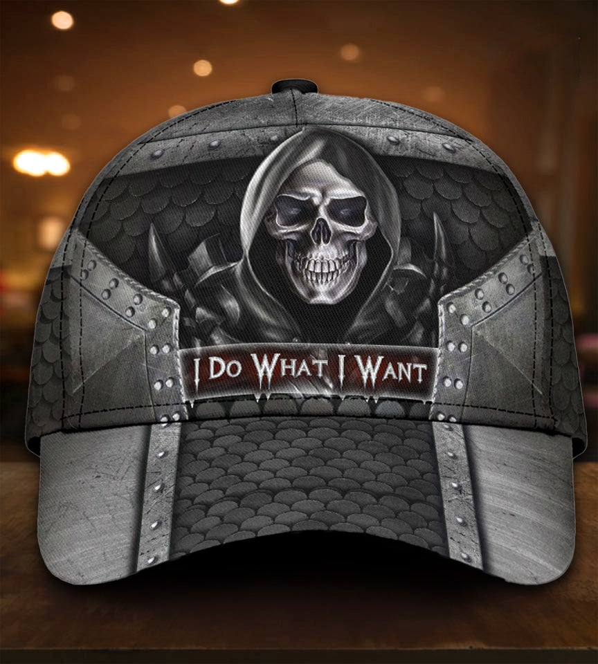 Skull I Do What Want Classic Cap For Daily Wear Travel And Outdoor Activities