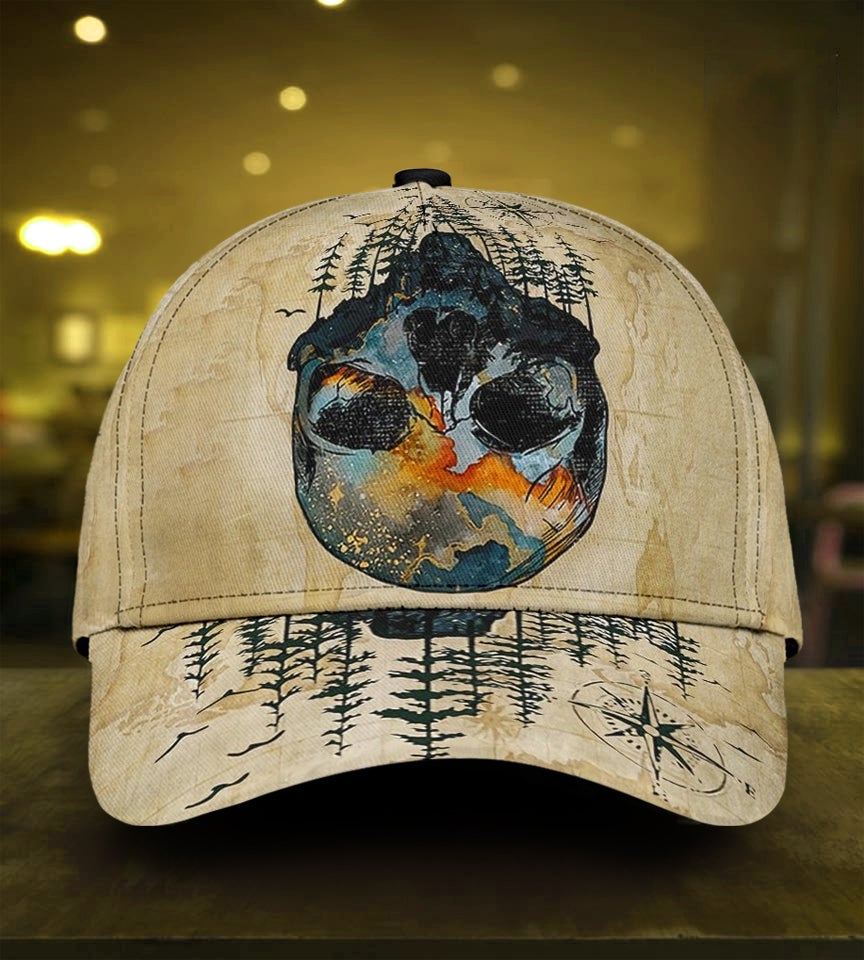 Skull Into The Forest Nature Dark Classic Cap For Everyday Accessories Vacations And Outdoor Fun