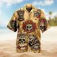 Dark Skull Detailed Graphic Hawaiian Shirt For Tropical Holidays, Outdoor Gatherings, And Everyday Comfort