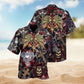 Dark Skull Detailed Graphic Hawaiian Shirt For Beach Days, Summer Outings, And Thoughtful Gift Giving