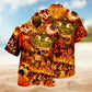 Skull Fire Hawaiian Shirt For Mythic Art Lovers, Coastal Outings, And Thoughtful Gift Giving