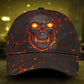 Skull Lava Fire Effect Design Classic Cap For Travel Holidays Parties And Relaxed Casual Styling