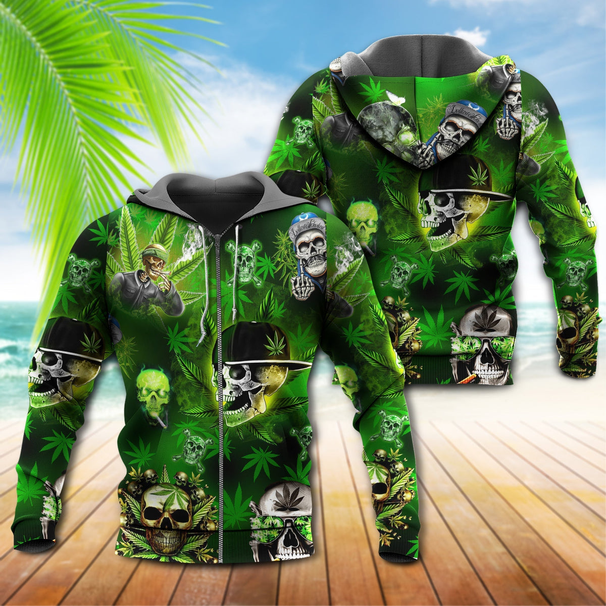 Blue Skull Smoke Artistic Hoodie For Distinctive Streetwear Holidays And Thoughtful Gifts