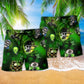 Skull Get Playful Fun Beach Shorts Artwork Detail For Coastal Festival Trips