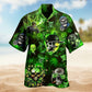Creative German Shepherd Dog Hawaiian Shirt Front Pattern View For Outdoor Gatherings