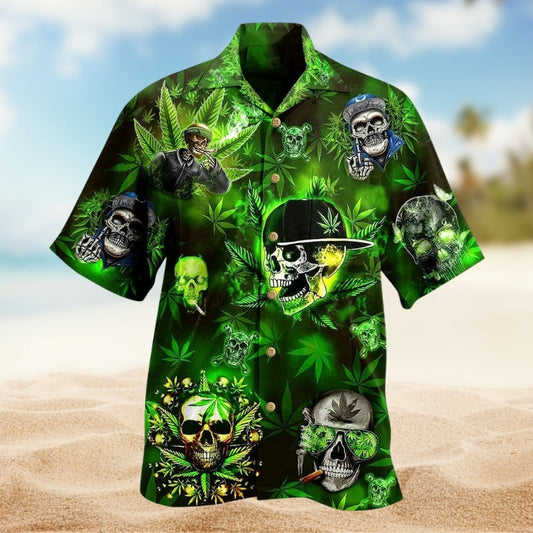Creative German Shepherd Dog Hawaiian Shirt Front Pattern View For Outdoor Gatherings