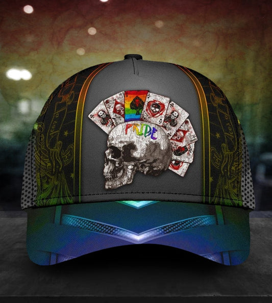 LGBT Skull Pride Classic Cap For Casual Styling Beach Days And Weekend Adventures