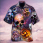 Skull Hawaiian Shirt For Coastal Trips Outdoor Events And Relaxed Summer Wear And Casual Gifting