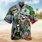 Vintage Skull Hawaiian Shirt For Weekend Escape And Coastal Casual Wear