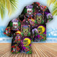 Skull And Retro Gaming Hawaiian Shirt With All Over Print For Vacation Getaways Resort Wear And Casual Celebrations