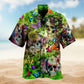 Christmas Santa Hawaiian Shirt Detailed Pattern View For Outdoor Gatherings