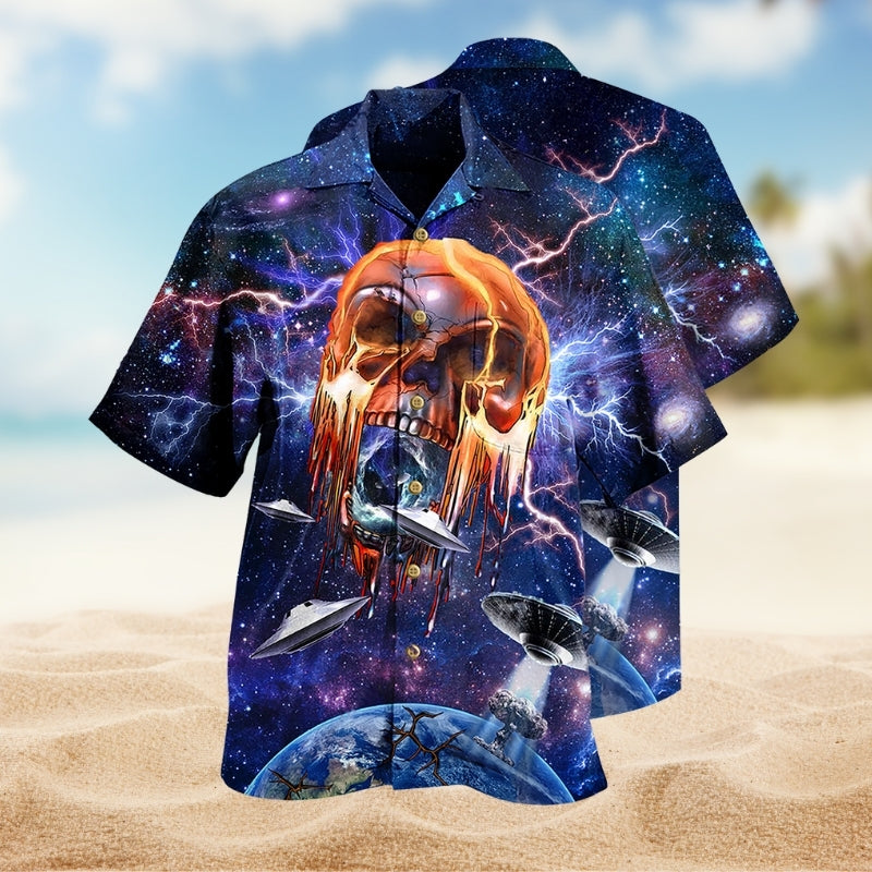 Tropical Funny Golf Dinosaur Hawaiian Shirt Creative Print View For Beach Days