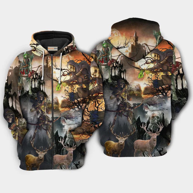 Skull Love Hunting Hoodie For Forest Outings Travel Days And Relaxed Casual Comfort