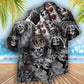 Skull And Casino Cards Hawaiian Shirt With All Over Print For Vacation Parties Beach Outings And Relaxed Daily Wear