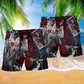 Skull Beach Shorts For Weekend Travel, Coastal Travel, And Travel Ready Comfort