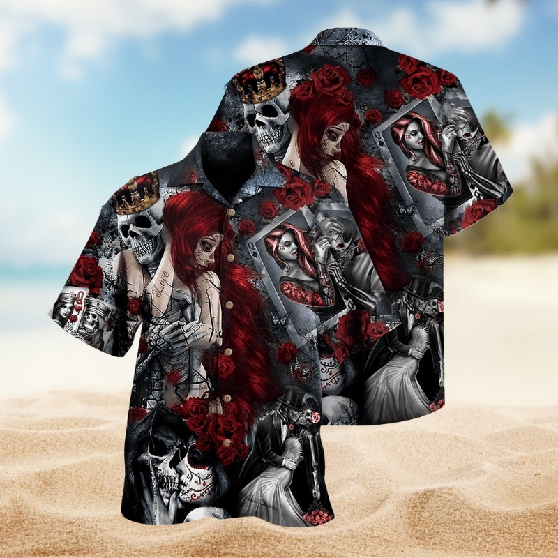 Funny Camping Flamingo Weekend Forecast Chance Hawaiian Shirt Artwork View For Beach Days