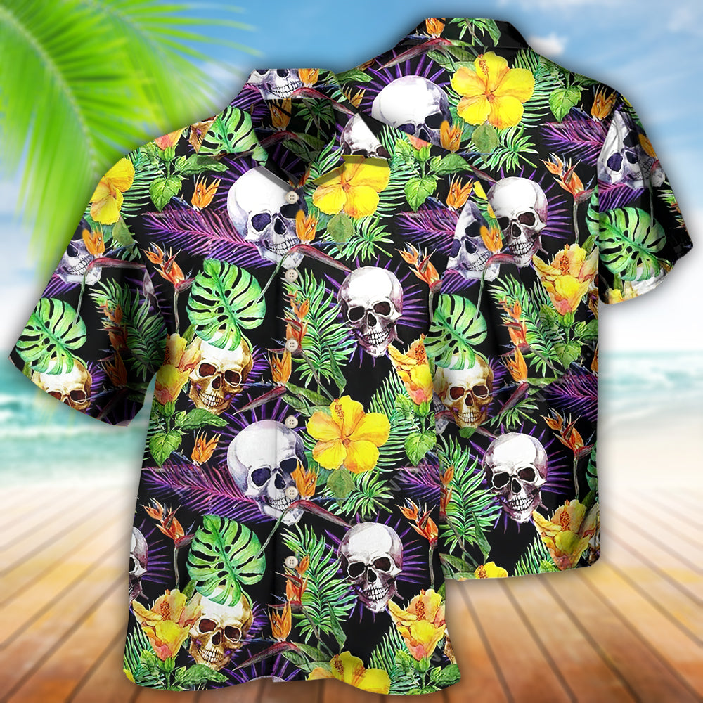 Skull Hawaiian Shirt With All Over Print For Warm Weather Adventures Parties And Daily Comfort