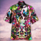 Floral Skull Hawaiian Shirt For Resort Travel Summer Outings And Casual Gatherings And Resort Style