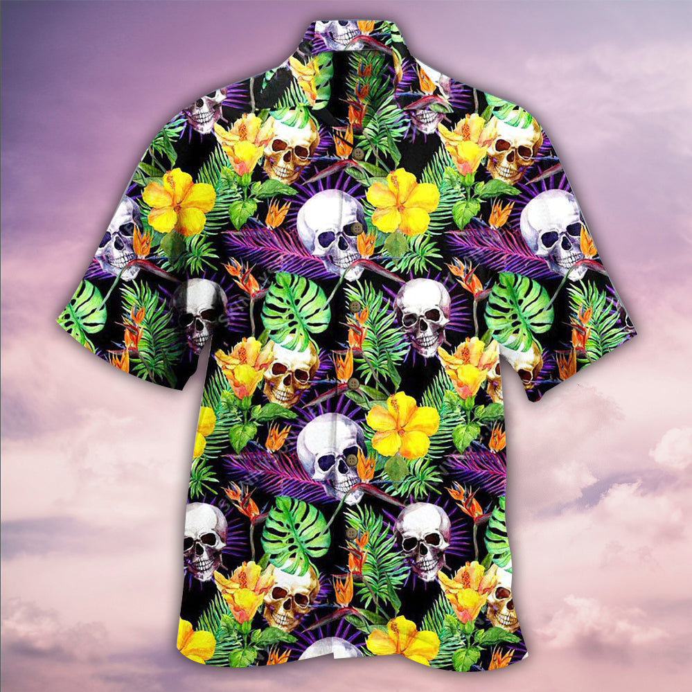 Skull Hawaiian Shirt With Detailed Graphic For Warm Weather Adventures Parties And Daily Comfort