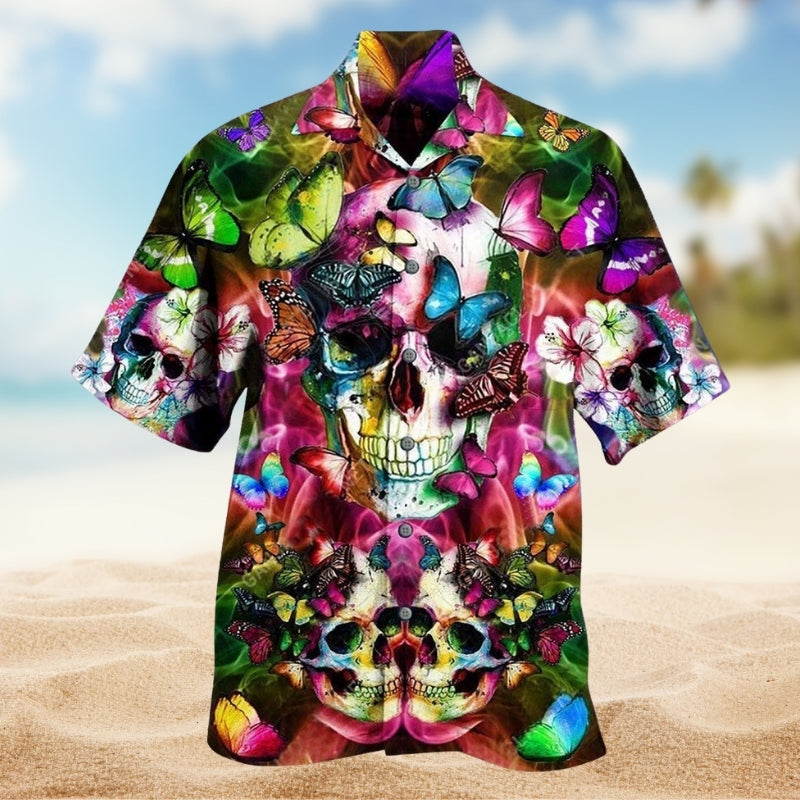 Vintage Skull Hawaiian Shirt For Island Getaway And Thoughtful Gifting