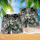 Dark Skull Money Beach Shorts Pattern Detail For Seaside Leisure And Thoughtful Gift Giving