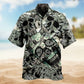 Rebellious Skull Design Hawaiian Shirt For Beach Days, Summer Outings, And Thoughtful Gift Giving