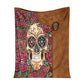 Skull Lovers Beautiful Rose Flannel Blanket For Cozy Bedroom Sofa Decor