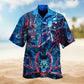 Vintage Skull Artwork Hawaiian Shirt For Beach Days, Summer Outings, And Thoughtful Gift Giving